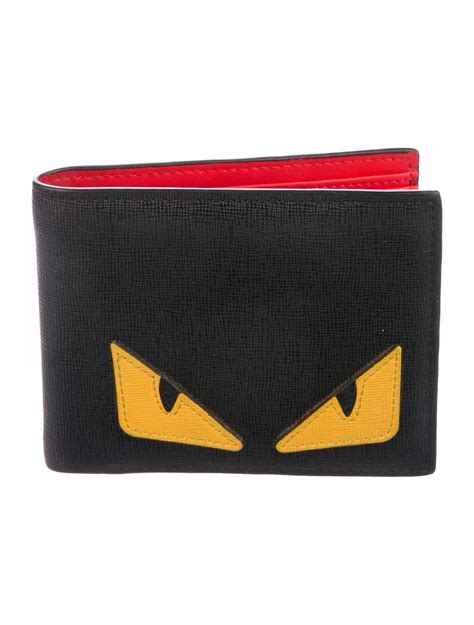 fendi black monster wallet|classic fendi wallet material.